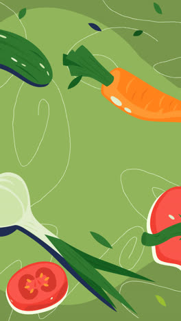 an animation of flat world vegetarian day illustration