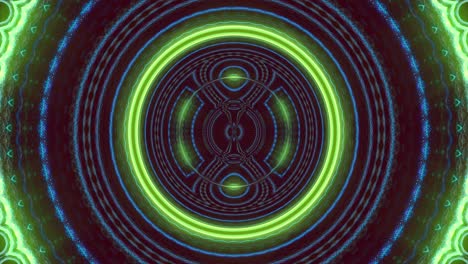 seamless loop of psychedelic green pulsing concentric circles in hypnotic fractal