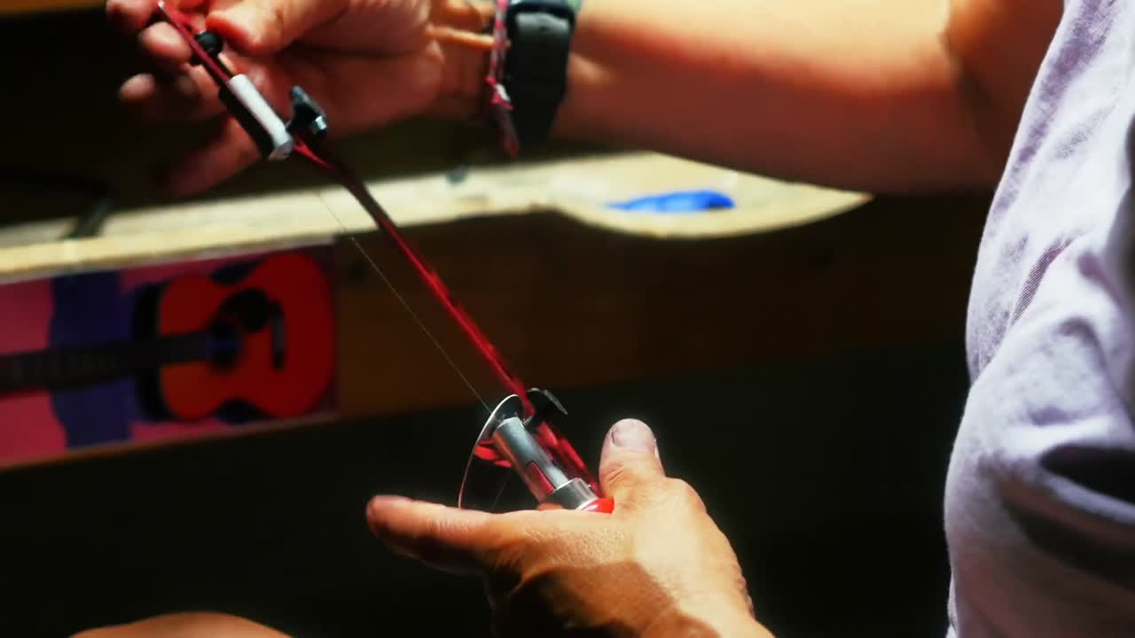 Craftswoman working in workshop