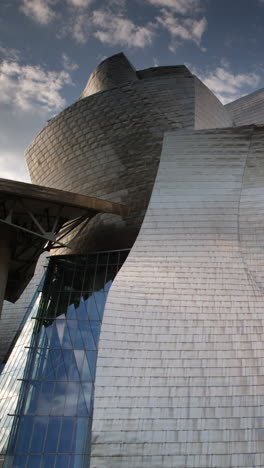 barcelona - spain - june 12 2024 : view of the guggenheim museum in bilbao, spain in vertical