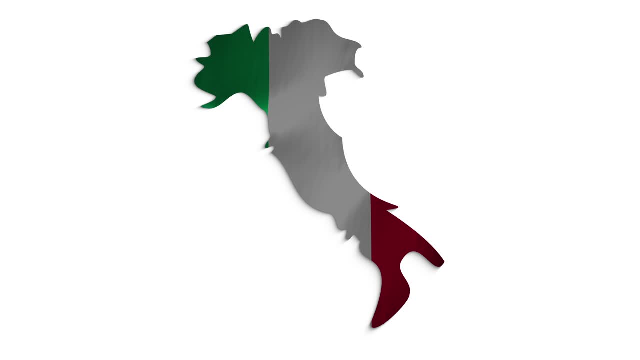 La bandiera nazionale italiana - Animazione in loop continuo 4K della bandiera italiana. Rendering 3D realistico altamente dettagliato