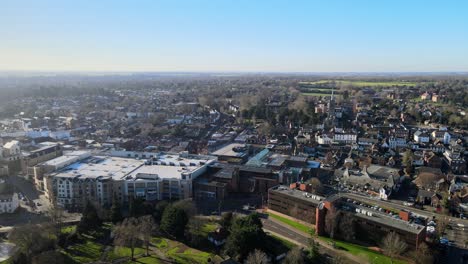 obispo stortford centro de la ciudad hertfordshire reino unido bandeja aérea, día soleado