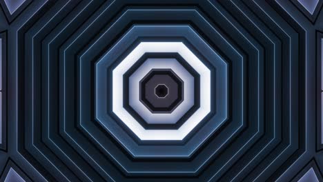 abstract glowing octagon tunnel visuals