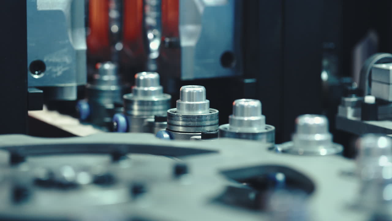 primer plano de las máquinas industriales