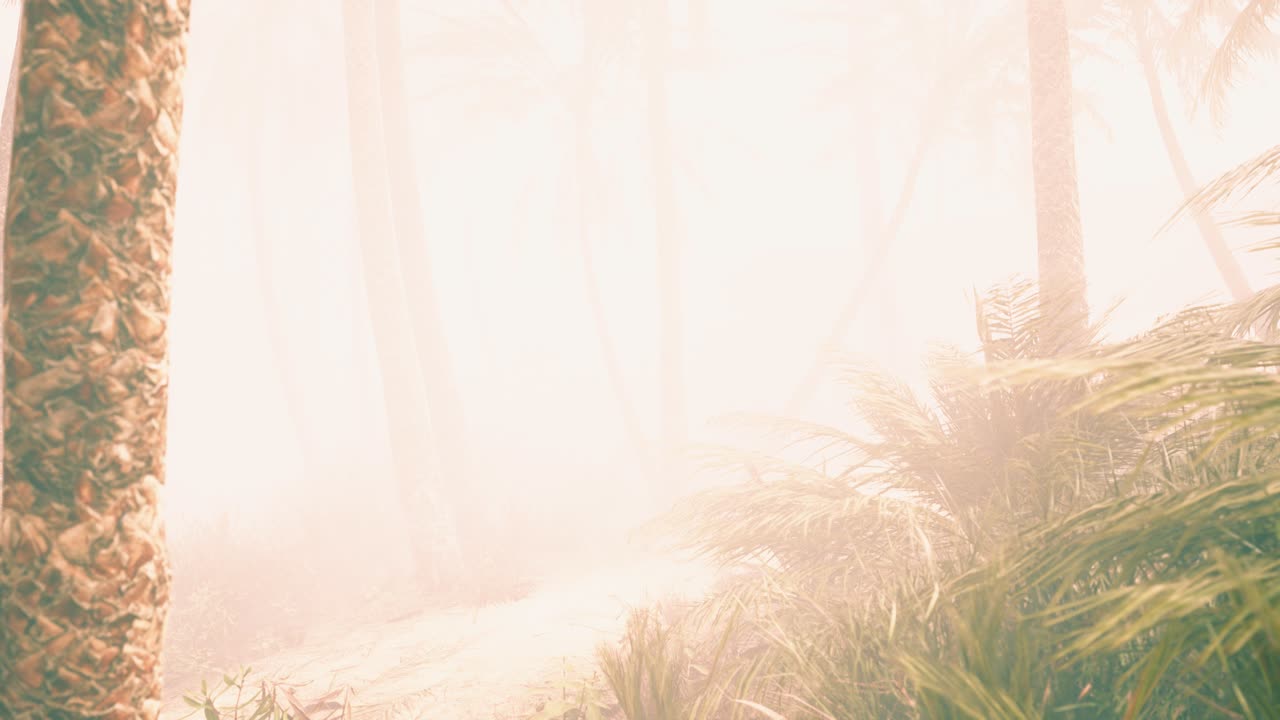 깊은 아침 안개 속에 있는 코코 ⁇   ⁇