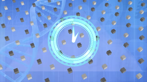 animation of clock over science data processing
