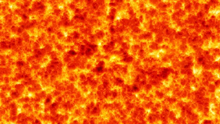 Abstrakt baggrund af flydende lava, computergenereret videoanimation.