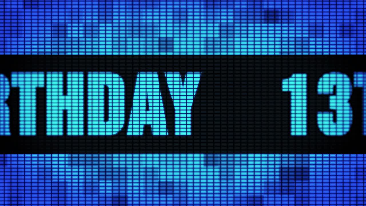 Happy Birthday 13 Display