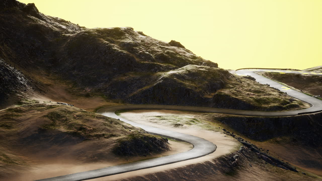 vista aérea de una carretera de campo