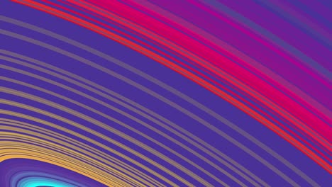 líneas abstractas curvas en diferentes colores de fondo en video 4k.