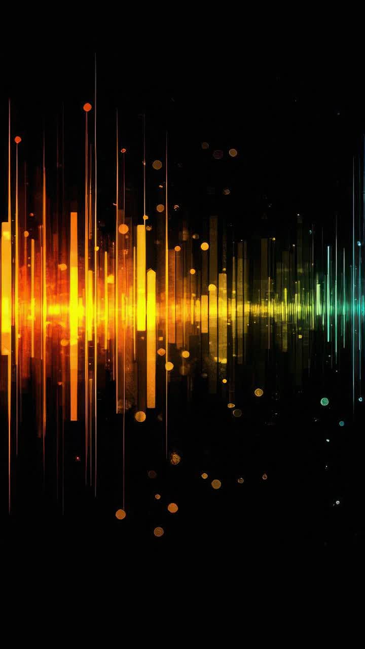 Abstract soundwave with vibrant colors and vertical lines, resembling an equalizer