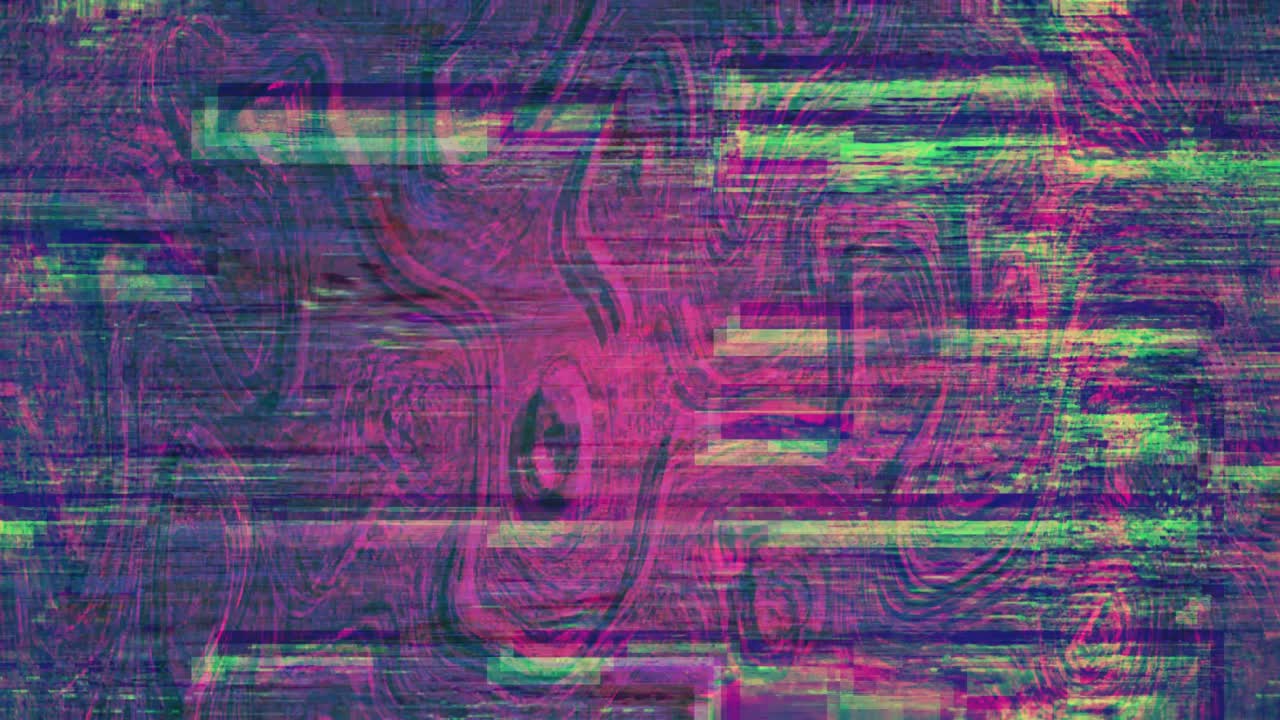 Glitch Noise Static Television VFX: Video Background with Stripes for Intro and Logo Reveals