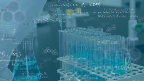 Animación-Del-Procesamiento-De-Datos-Sobre-Científicos-En-El-Laboratorio