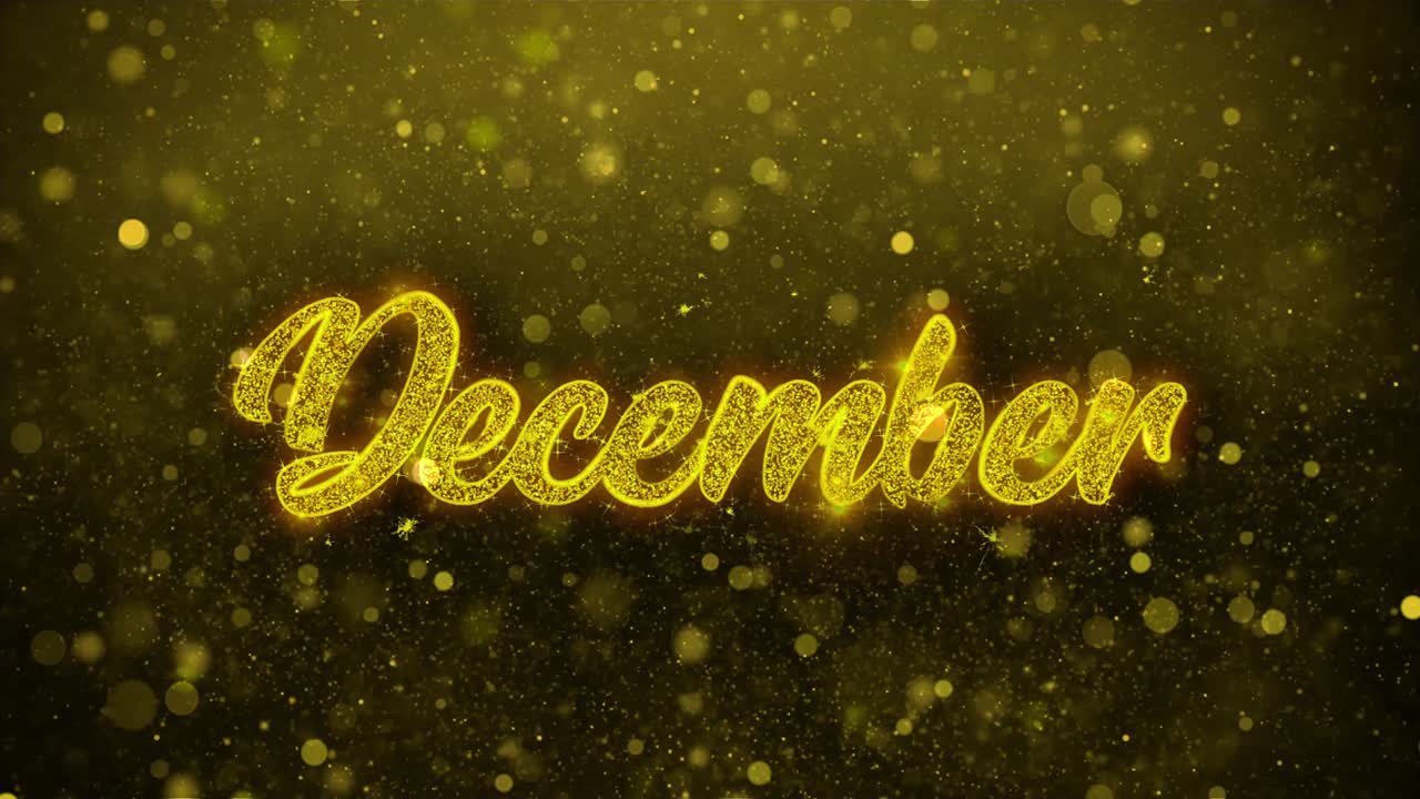Testo grafico di dicembre con effetto glitter