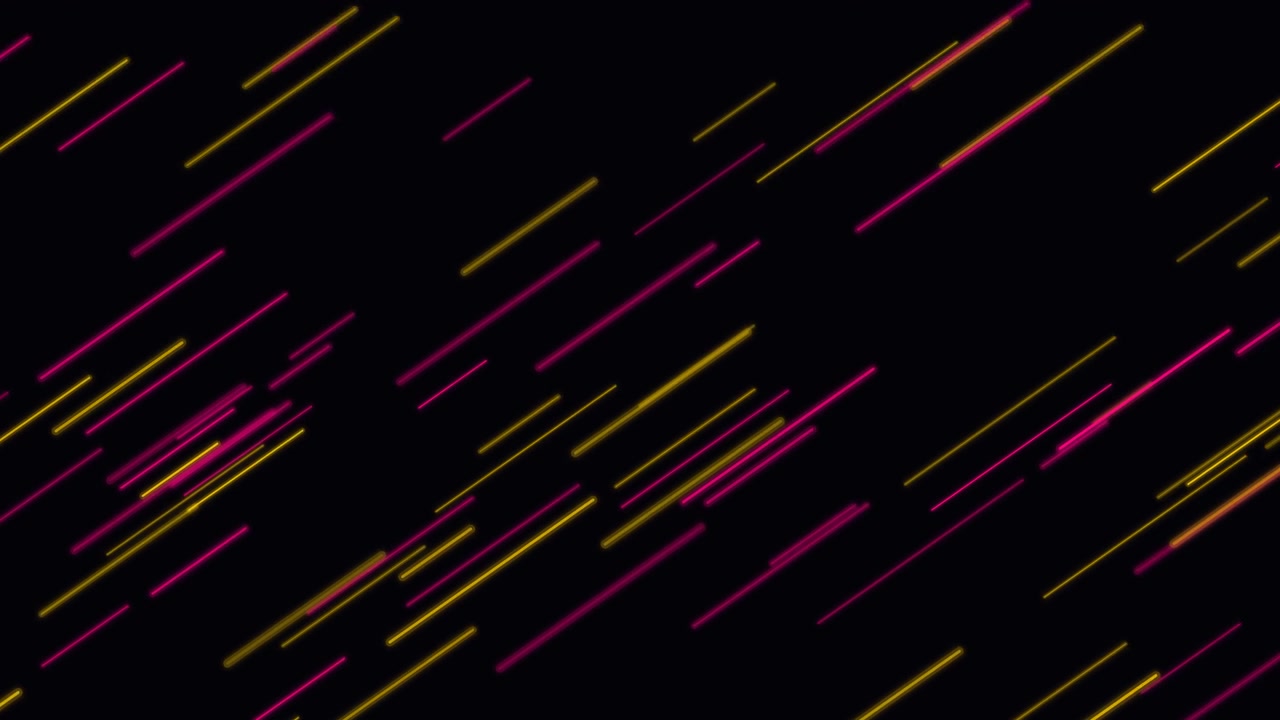 Sfondo animato astratto con linee neon diagonali luminose