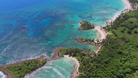 aerial view of a tropical beach paradise