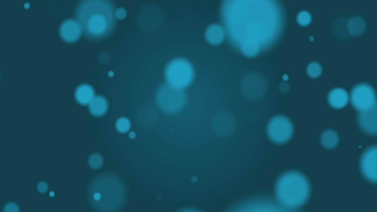 animación de manchas de luz brillantes azules que se mueven en movimiento hipnótico sobre un fondo azul