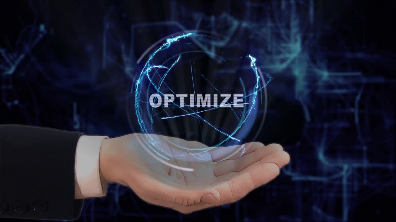 la mano pintada muestra optimizar