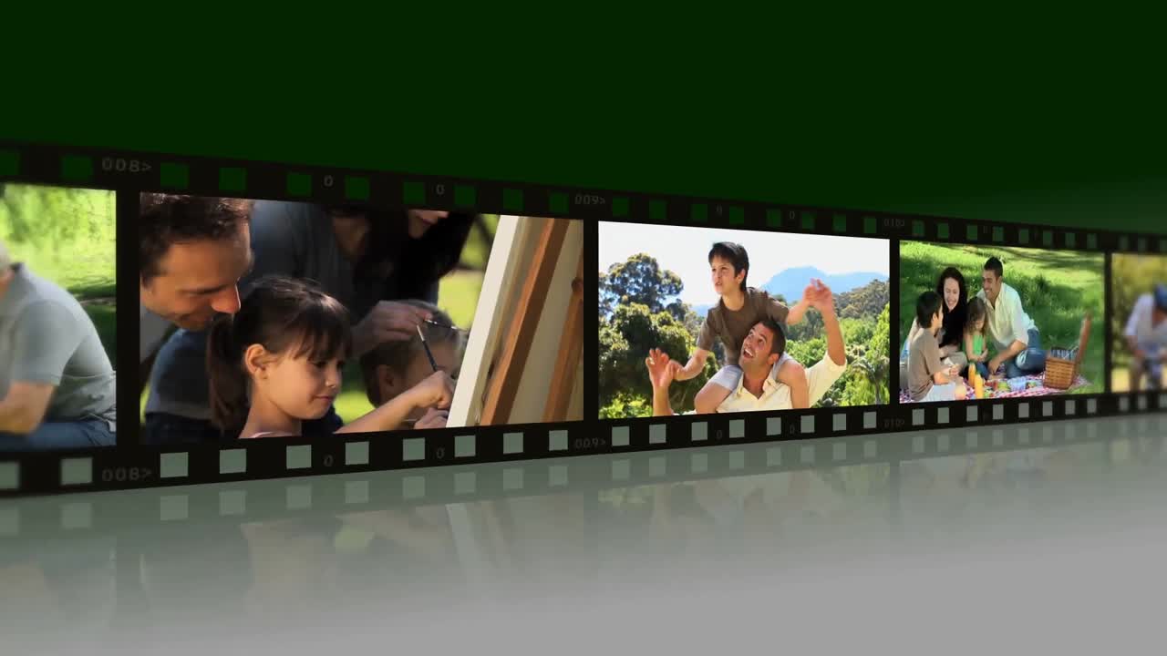 가족들이 휴식을 취하는 장면