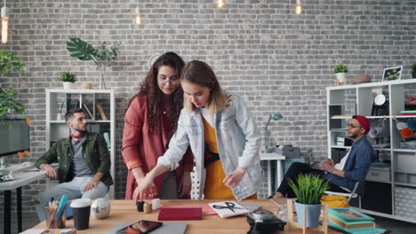 creative team collaborating in a modern office