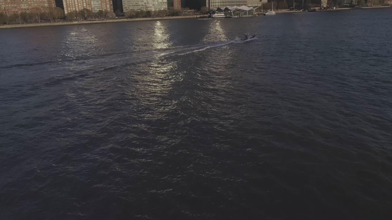 las vistas aéreas del horizonte de la ciudad de nueva york desde