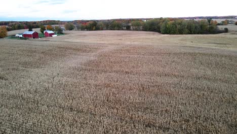 farm land harvested in autumn in michigan