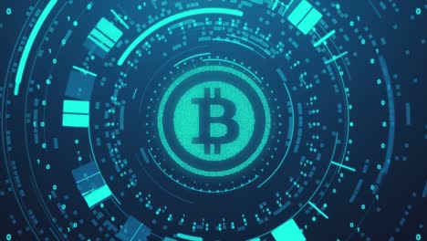 bucle de concepto de fondo de bitcoin