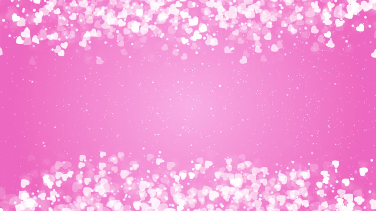 발렌타인 데이 애니메이션 프레임 핑크 하트 무 루프 배경