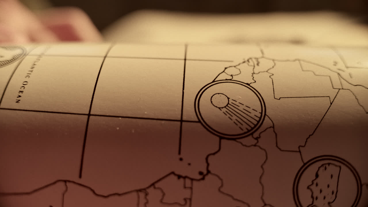 Close-up of hand drawing on graph paper