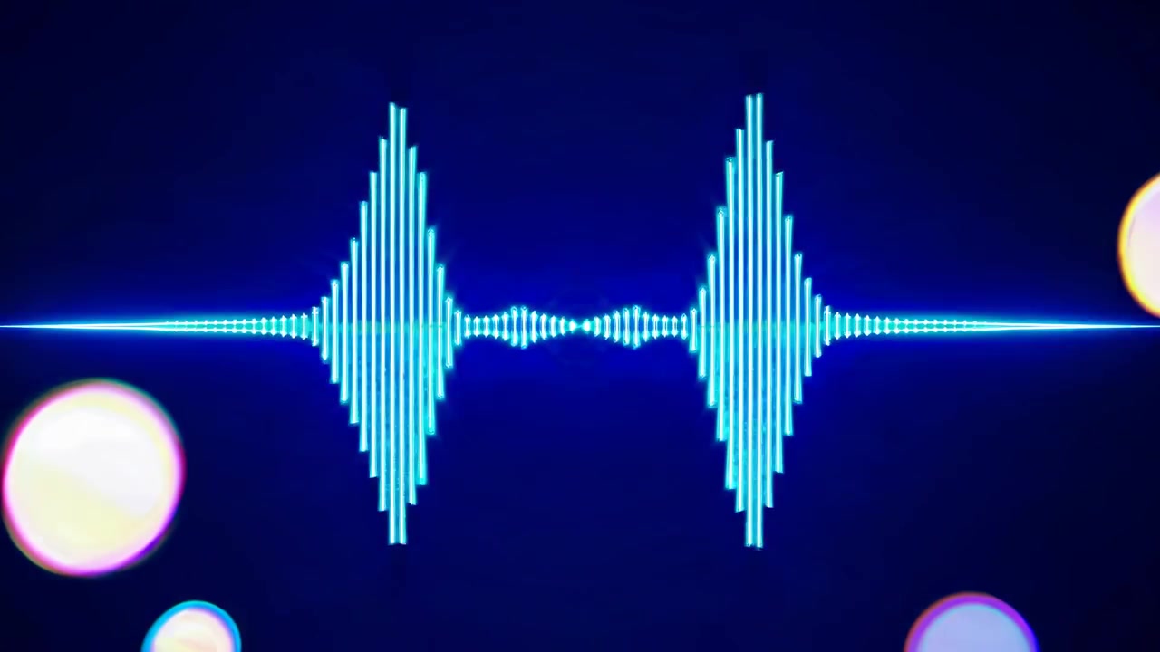 Dynamic Music Visualization with Glowing Sound Waves and Bokeh