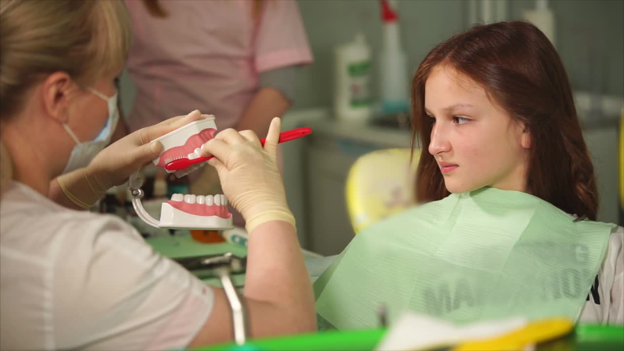 Dental hygiene training session