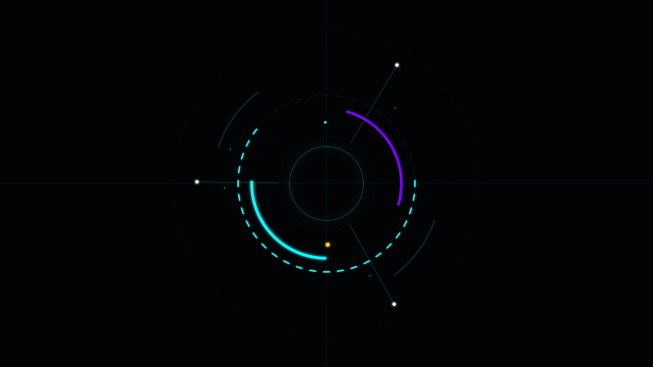 Abstract Futuristic Circular HUD Interface Animation