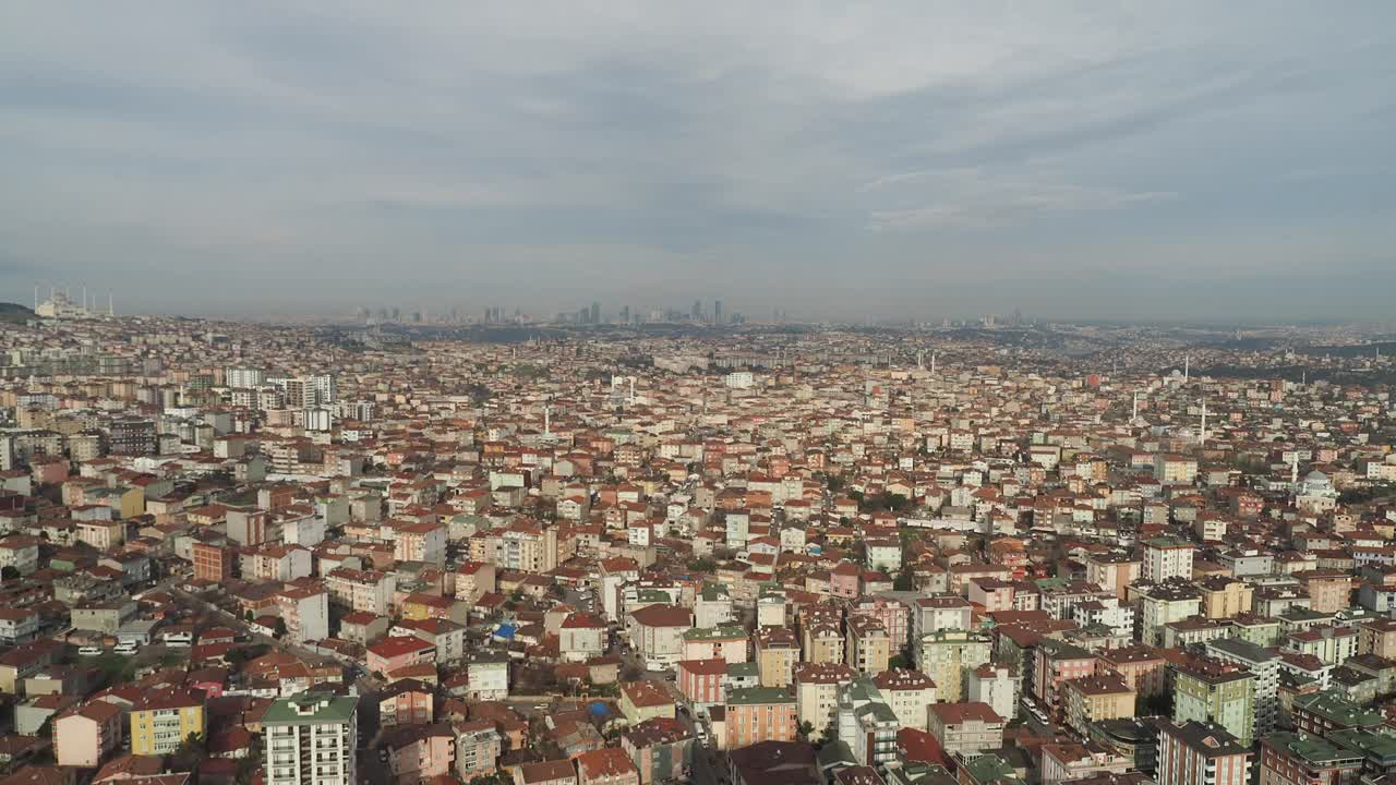 Vista aerea del paesaggio urbano di Istanbul
