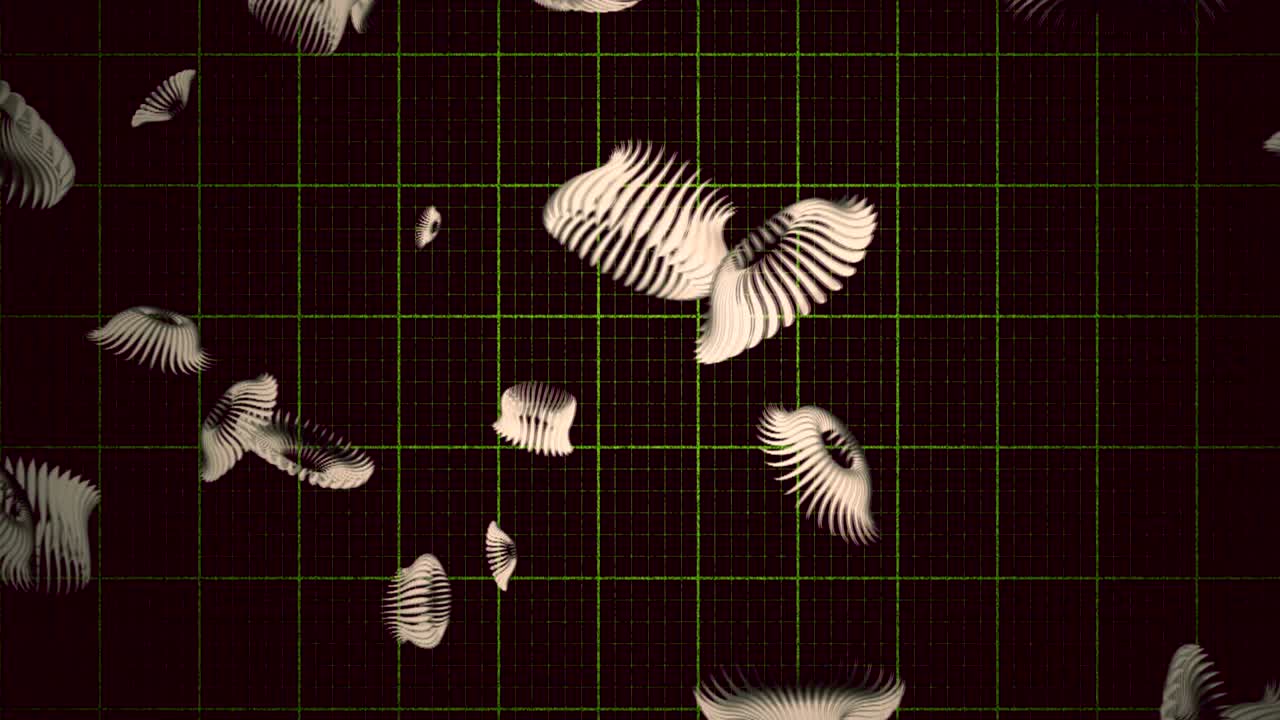 추상적인 배경, 떠다니는, 박동하는, 유기적인 모양