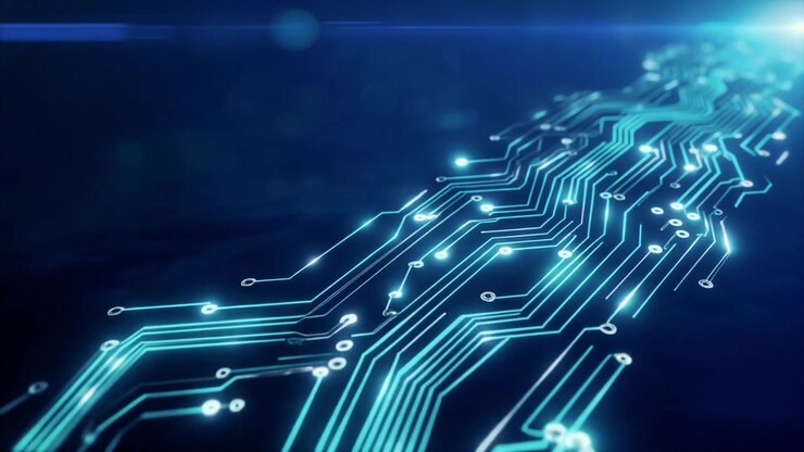 Animazione del flusso di dati su circuito digitale