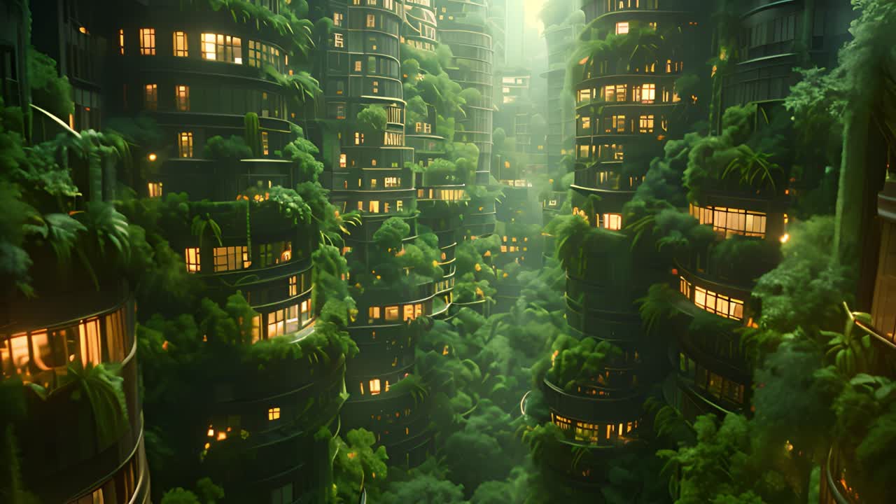 Vibrant Green Utopia: A Futuristic Eco-Cityscape