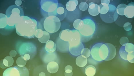 animación de ecuaciones matemáticas y luces bokeh