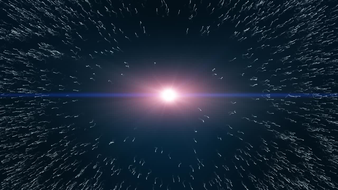 Red orange glitter particles background effect. Light effect in an explosion on a dark background.