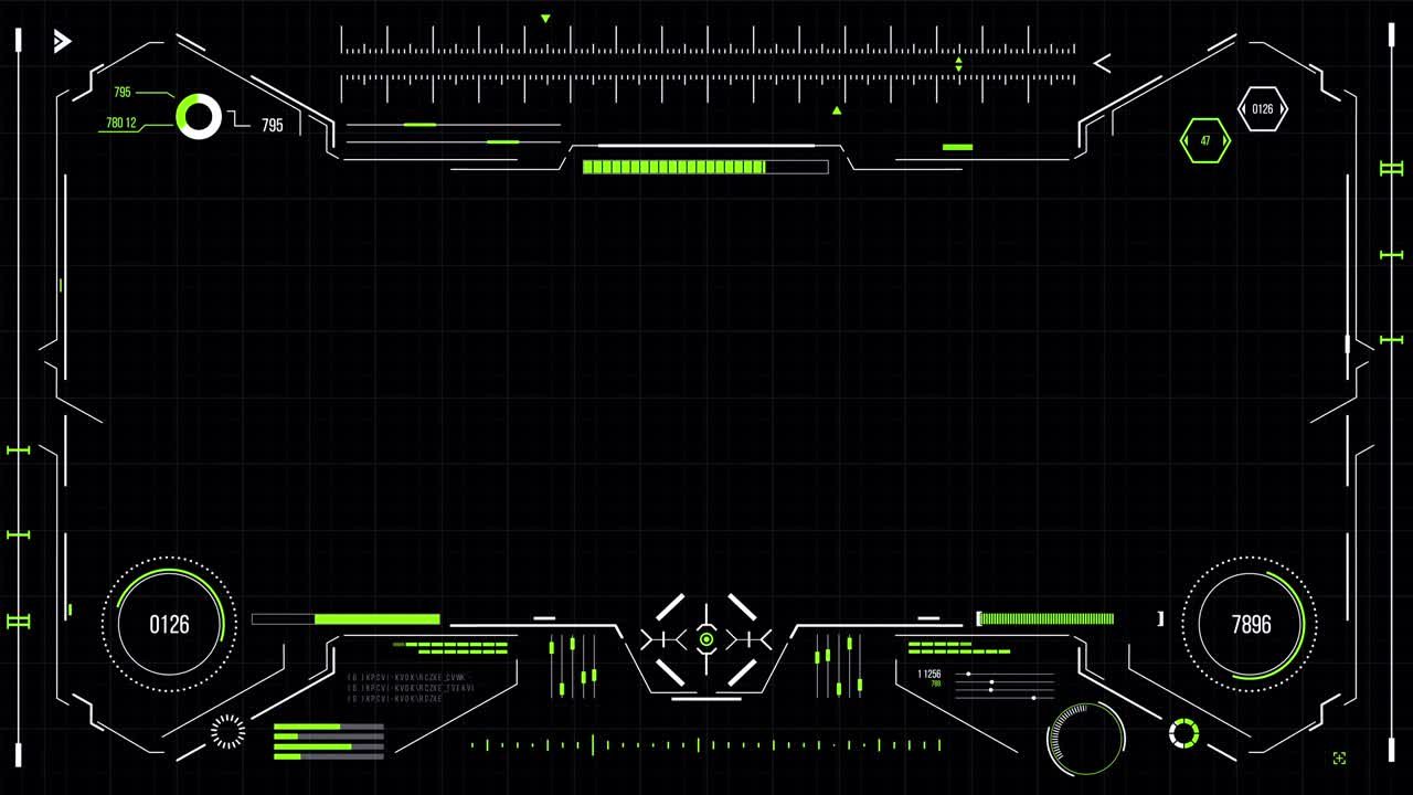 hud와 인포그래픽 요소를 가진 미래의 사용자 인터페이스