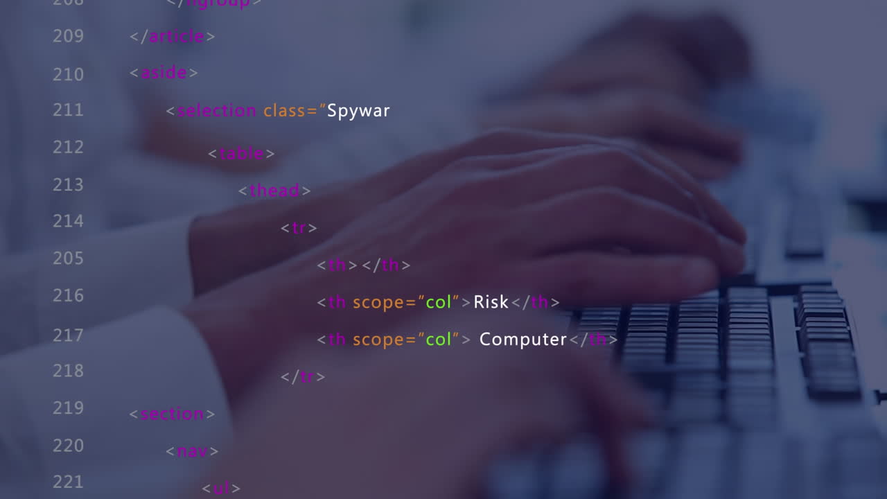 animación del procesamiento de datos en diversas personas de negocios que utilizan computadora