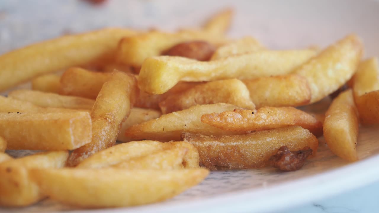 Pile of golden french fries