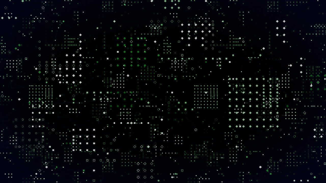 Digital animation of dots pattern design against black background
