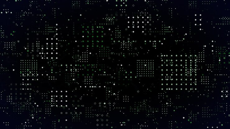 Digital animation of dots pattern design against black background