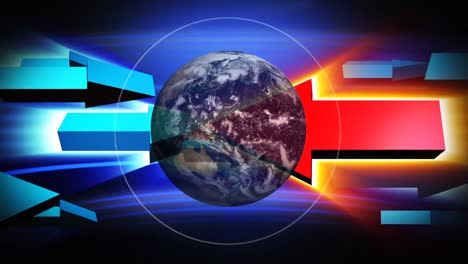 terra e setas