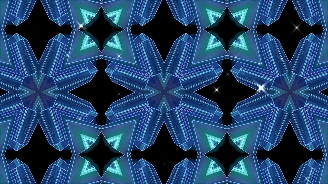 黒い背景のシームレスなループで動くレトロ催眠的な輝き