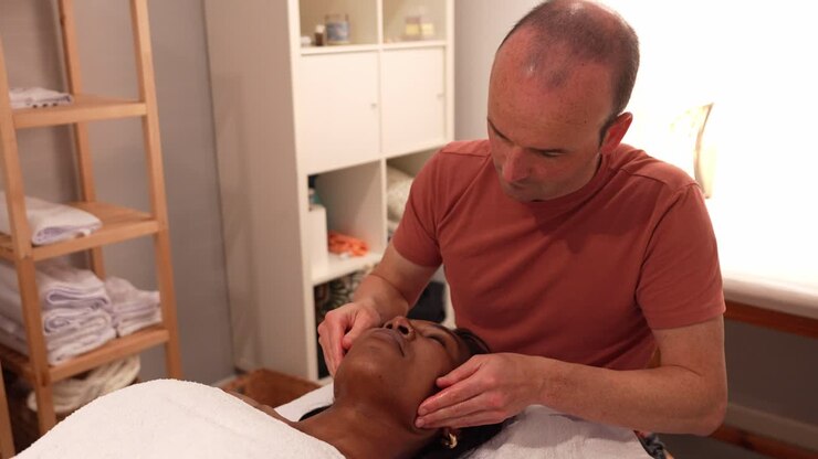 Afslappende ansigtsmassage