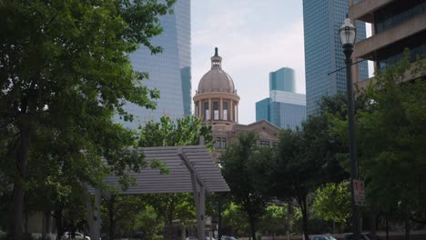 vista del histórico juzgado de harris country de 1910 en el centro de houston