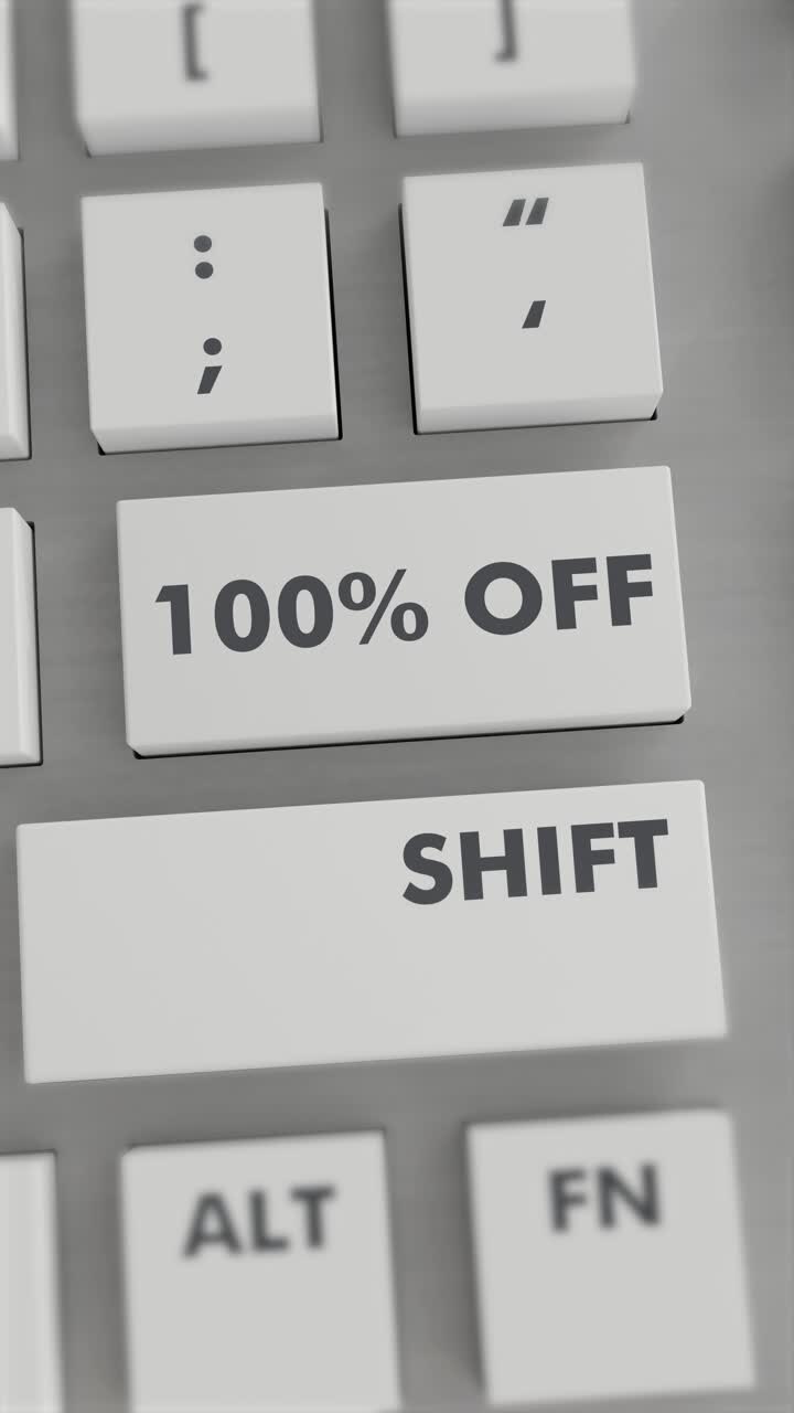 100% de apagado presionando el botón en el teclado vídeo vertical