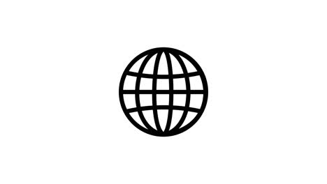 Go to web internet flat symbol icon web click planet earth icon motion graphic animation technology