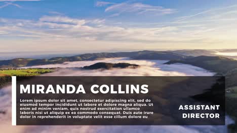 aerial landscape photography with animation and sound production keywords